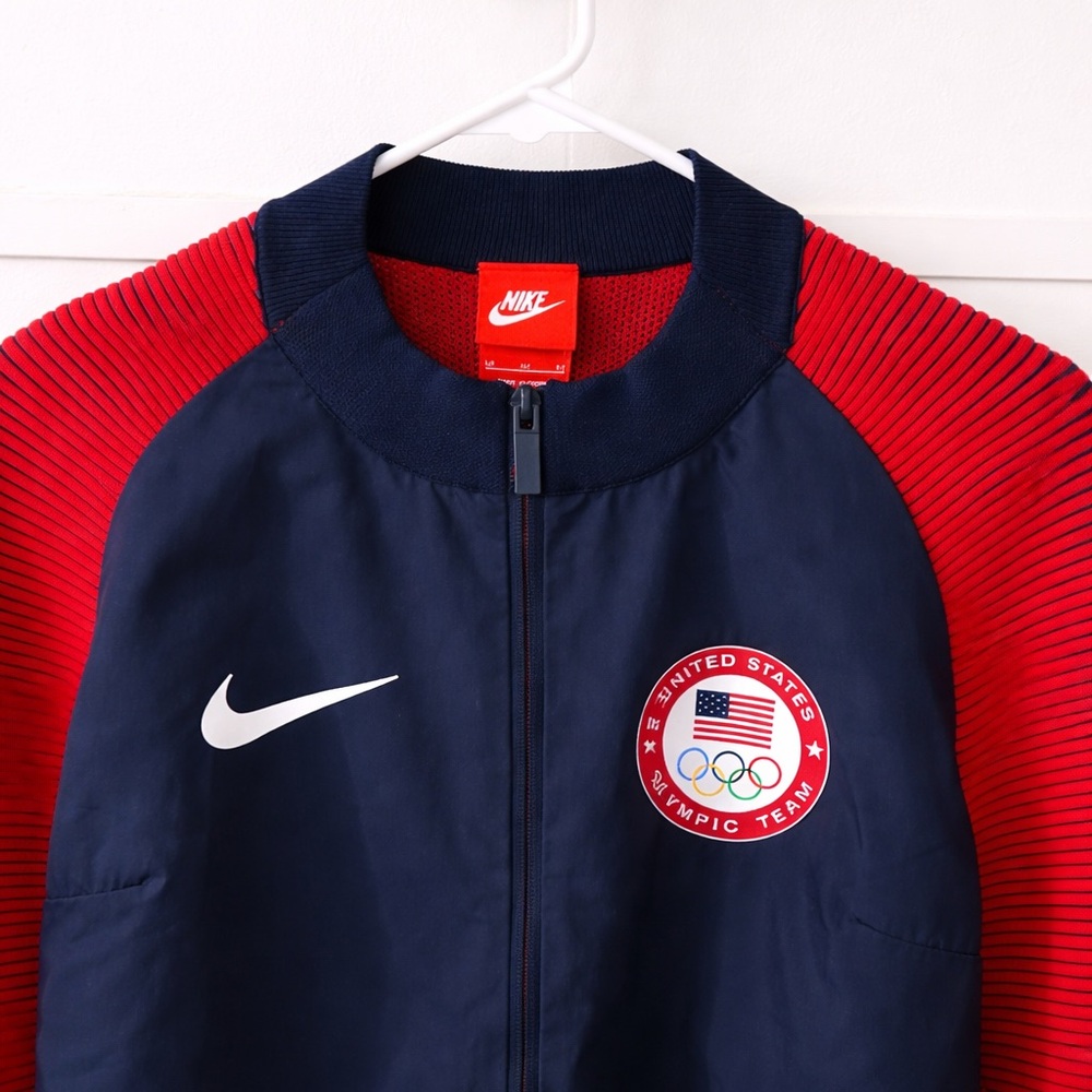 Nike Navy and Red Olympic-Style Track Jacket - Picture 4 of 8